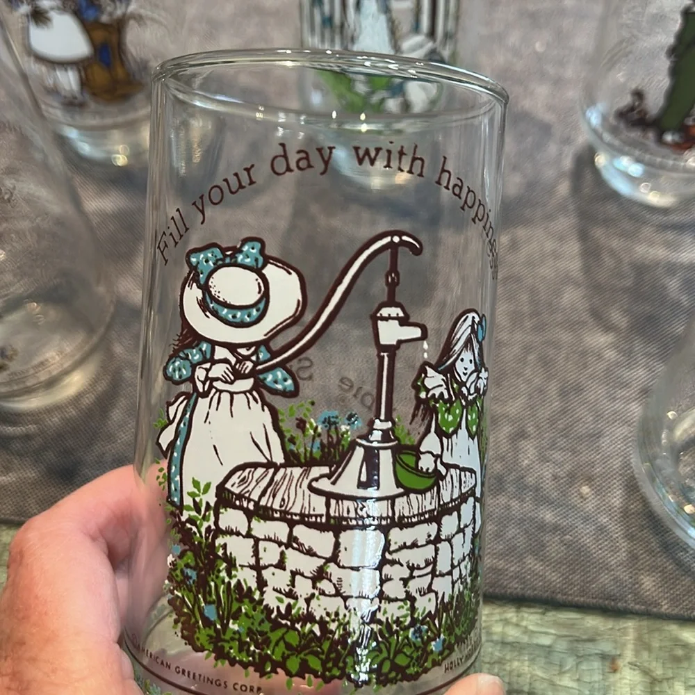 Vintage 70’s Hollie Hobbie Coca Cola Limited Edition Drinking Glasses lot of 9